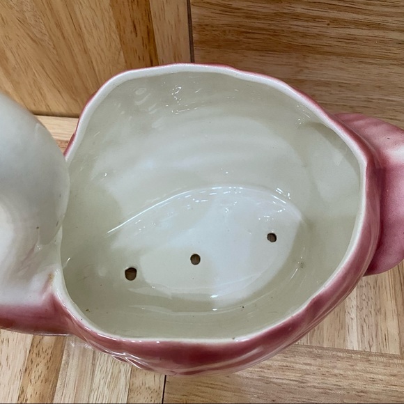 Vintage Pink & White 8 1/2” Large Swan Planter Ceramic Glazed Pottery Swan - Picture 13 of 14